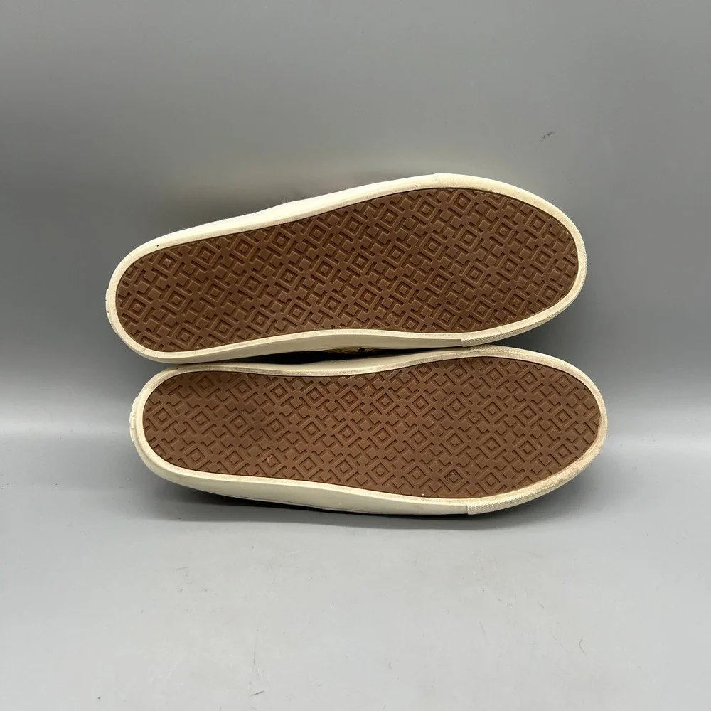 Tory Burch Shoes Women 6.5 Rose Gold Metallic Perforated Slip On Sneakers Casual
